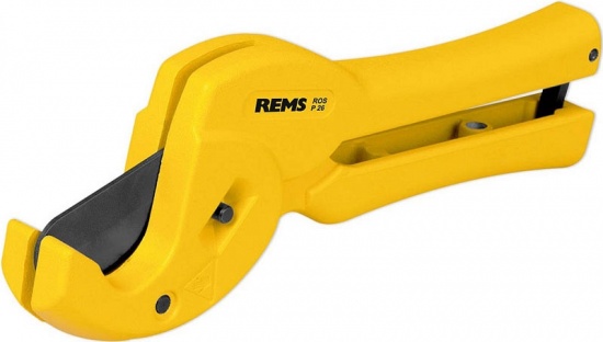 Ножницы для резки труб Rems ROS P 26 - надежный и качественный инструмент для чистой, быстрой резки пластиковых и металлопластиковых труб диаметром до 26 мм (≤ 1"). Прочное исполнение из магниевого сплава гарантирует долгий срок службы инструмента. Подходит для работы одной рукой.