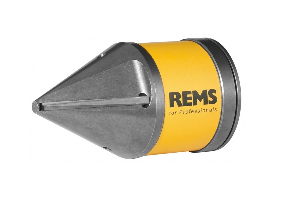 Внутренний гратосниматель Rems RAG 28-108 - устройство для зачистки внутренних кромок труб диаметром 28 – 108 мм (¾ – 4"), в качестве электрического привода труборезный станок Rems Cento, Rems Akku-Cento 22V (с режущим диском Rems артикул 845050 R или 845053 R).
