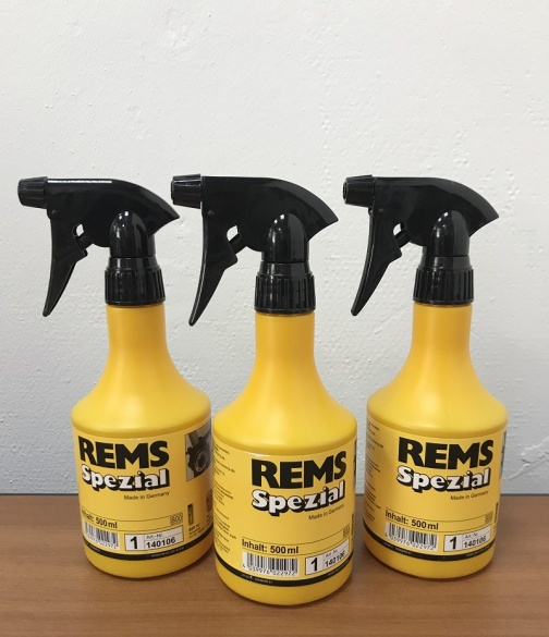 Резьбонарезное масло Rems Spezial (пульверизатор) - высоколегированная смазка для нарезания резьбы на основе минеральных масел. С особенно высокими смазывающими и охлаждающими свойствами. Для всех материалов.